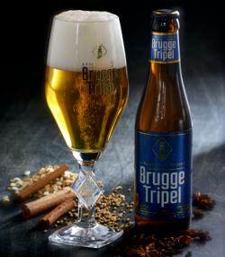 Brugge Tripel fles en glas