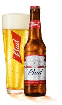 Bud: glas en flesje