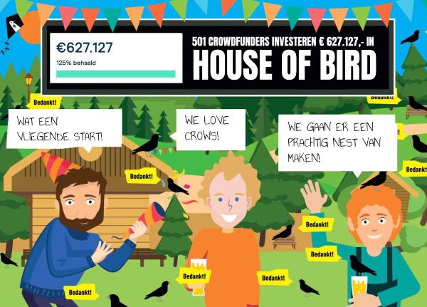 501 Crowdfunders voor House of Bird
