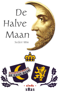 Logo De Halve Maan Brugge (boven) en logo De Halve Maan Hulst (onder)
