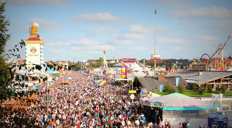 Oktoberfest drukte