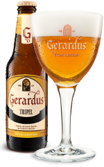 Gerardus Tripel flesje en glas