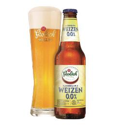 Bierglas met Grolsch Weizen 0.0%