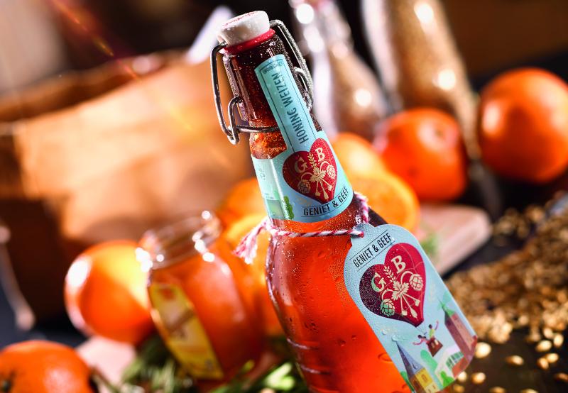 Grolsch Geniet en Geef Honing Weizen bier