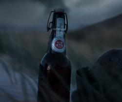 Grolsch Tripel beugel in een winters tafereel