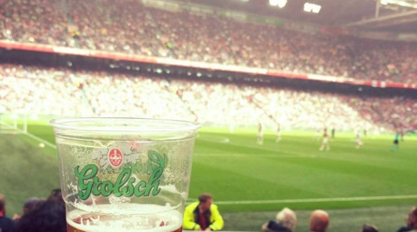 Grolsch tijdens wedstrijd van Ajax