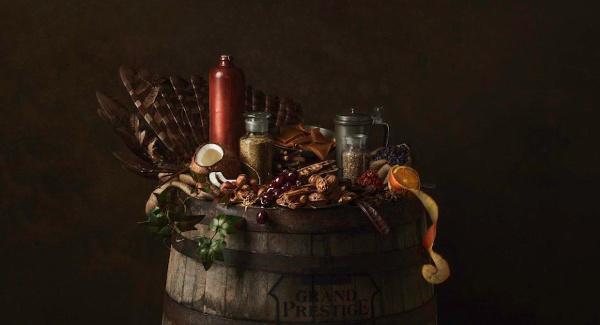 Hertog Jan Grand Prestige Vat met specerijen en jenever erop