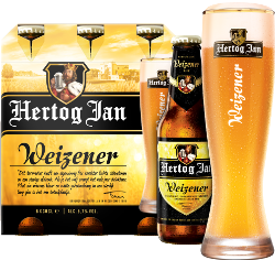 Hertog Jan Weizener sixpack met Glas
