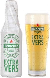 Heineken Extra Vers flesje en glas