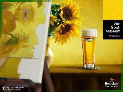 Heineken bier in het Van Gogh Museum