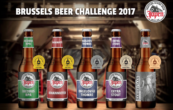 Jopen wint 5 medailles tijdens Brussels Beer Challenge 2017