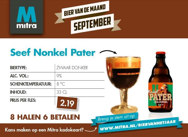 Seef Nonkel Pater is het Mitra bier van de maand september 