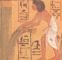 Graan oogsten in het oude Egypte