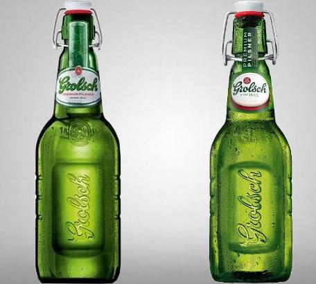 Huidige en vernieuwde beugelfles