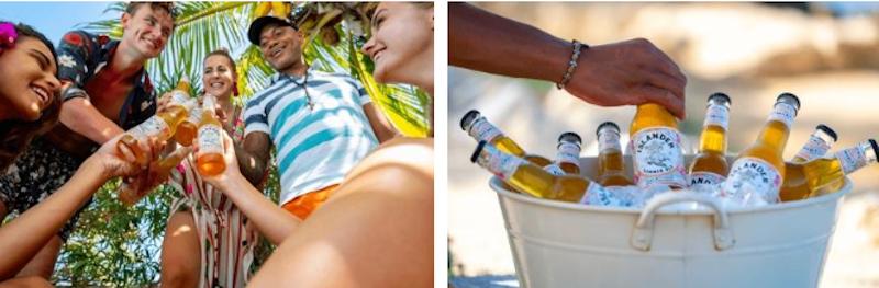 Proosten met Islander en de Islander ice bucket