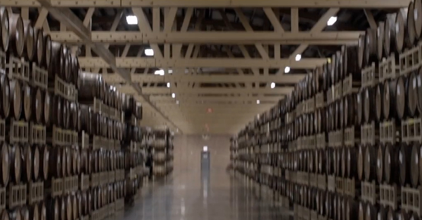Rijpende houten vaten bij Goose island