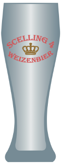 Scelling 4 Weizenbier glas