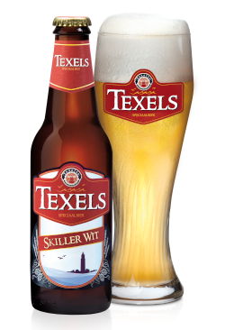 Texels Skiller Wit glas en flesje 