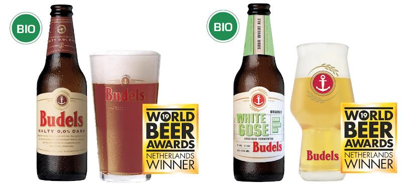 Twee winnende Budels bieren tijdens World Beer Awards 2019