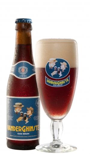 VanderGhinste Oud Bruin fles en glas