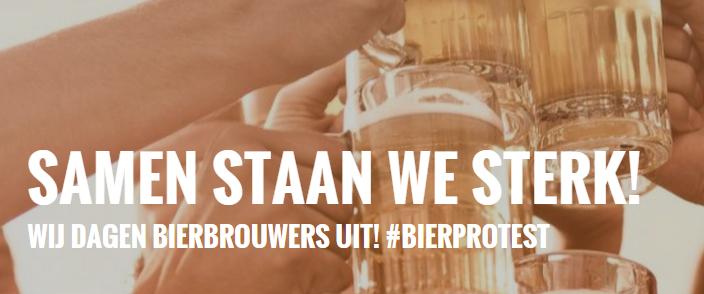 bierprotest met bierprijzen in belgie