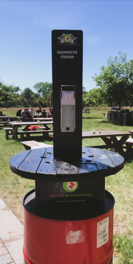 Desinfectie op het terras