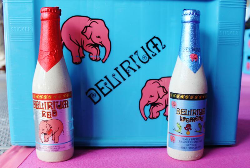 Flesjes en krat Délirium bier