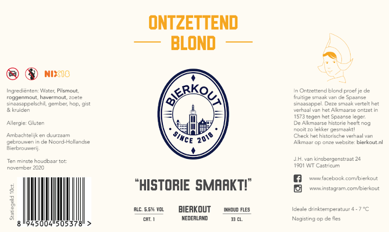 Ontzettend Blond bieretiket