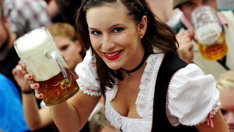 vrouw met bier