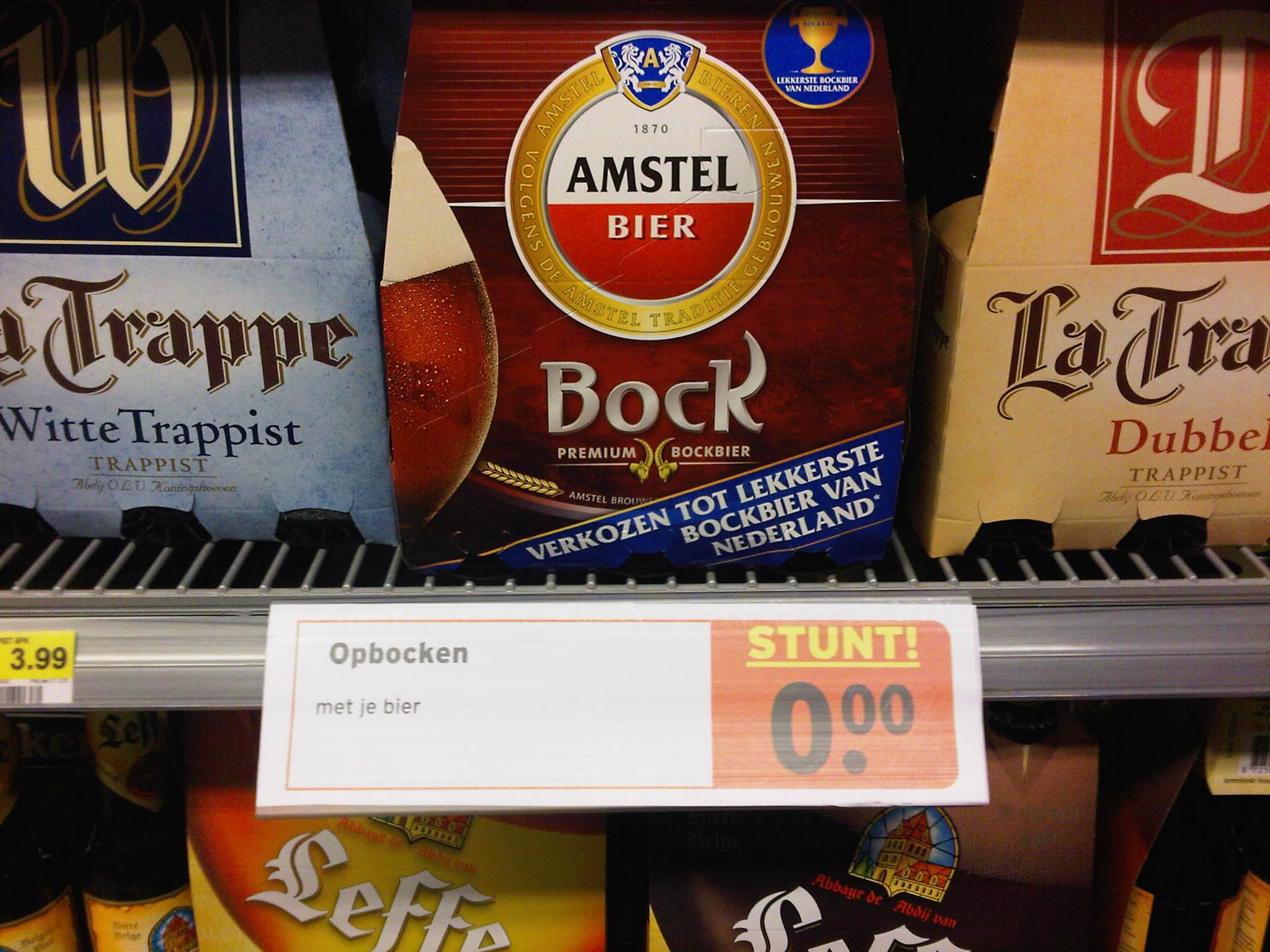 opbocken met je bier