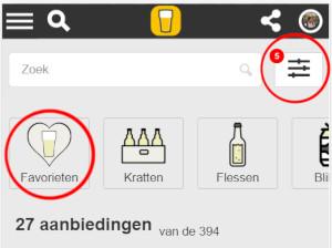Favoriete bieraanbiedingen Favoriete bieraanbiedingen