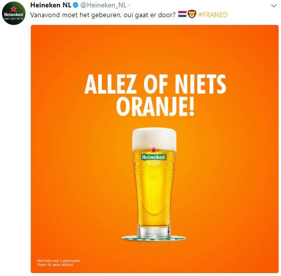 Heineken inhaker op Frankrijk-Nederland 