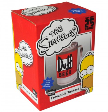 Duff Beer beker in de doos
