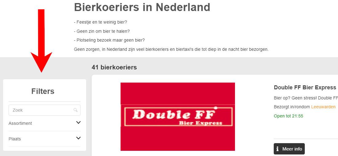 biertaxi en bierkoeriers