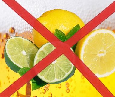 Geen citroen of limoen in je bier doen Geen citroen of limoen in je bier doen