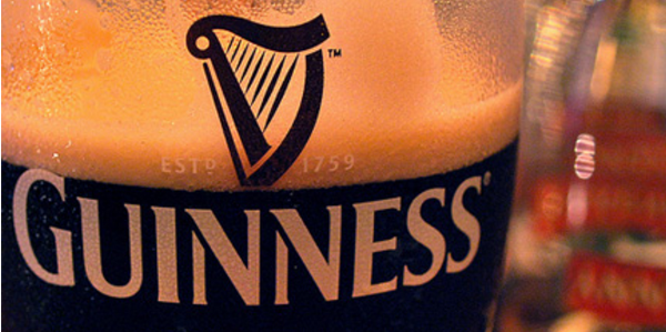 Guinness in glas Guinness in glas