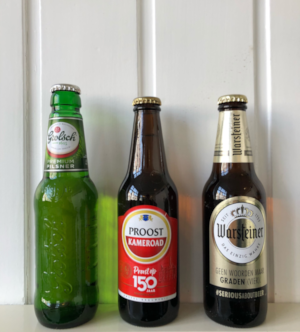 Pils drie merken Drie merken pils op een rij