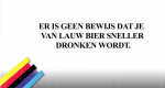 Word je sneller dronken van lauw bier?