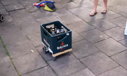 Rijdende bierkrat