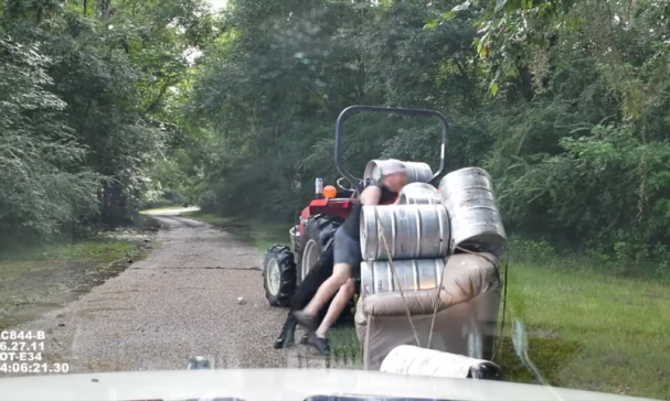 Tractor met bier
