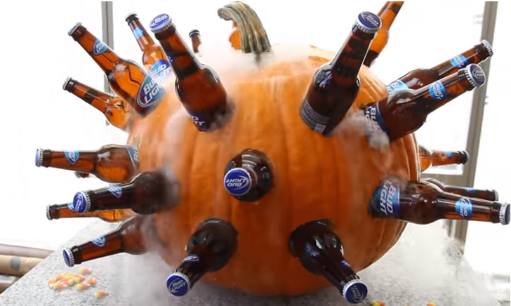 Halloween Pompoen bierkoeler
