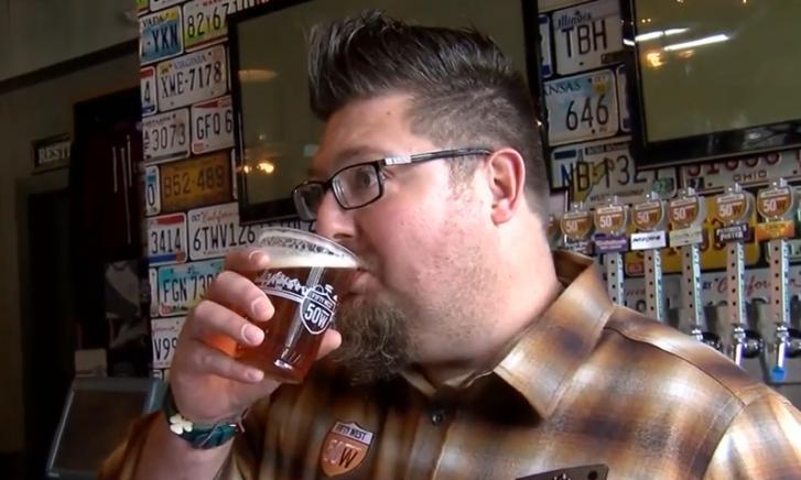 Amerikaan vast met bier