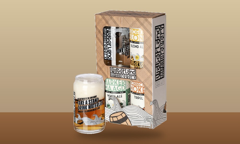 Nieuw: Waterland Brewery biercadeau met glas