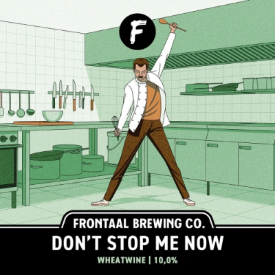 Frontaal Don't Stop me Now logo