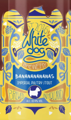 White Dog Banananananas logo