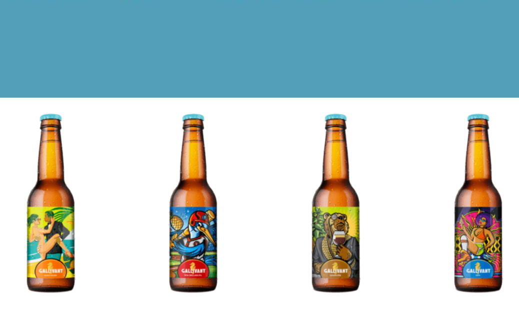 Vier Gallivant bieren
