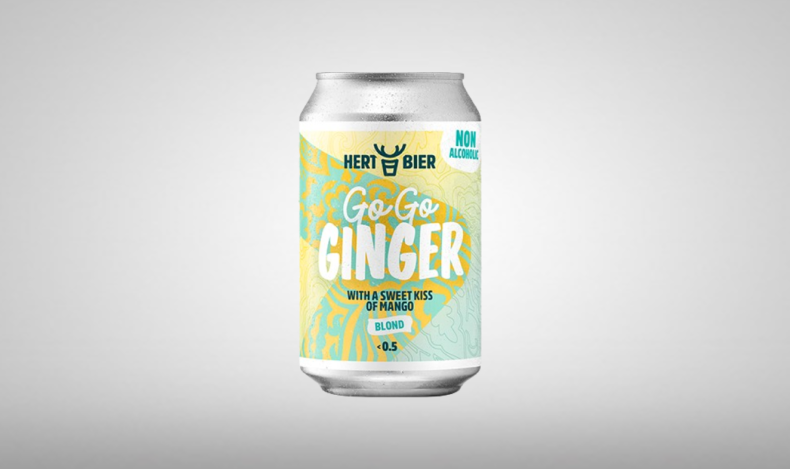 Hert Bier Go Go Ginger Non Alcoholic Blikje