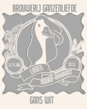 Ganzenliefde Gans Wit Logo