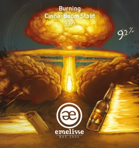 Emelisse Burning Cinna Boom Stout Logo Emelisse Burning Cinna Boom Stout Logo