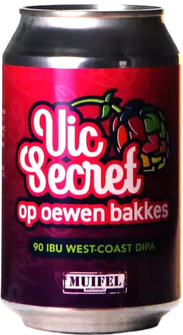 Muifel Vic Secret op oewen Bakkus Blikje
